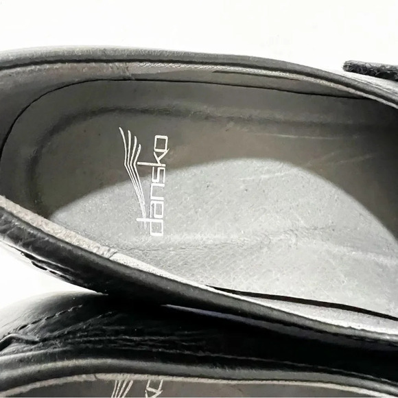 Dansko Franny Black Leather Loafer Clogs Women’s Size 41 Like New - Picture 12 of 13